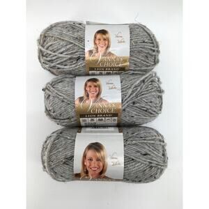 Vanna's Choice Lion Brand Yarn Grey Marble *Lot of 3 Skeins* Vanna White Crochet
